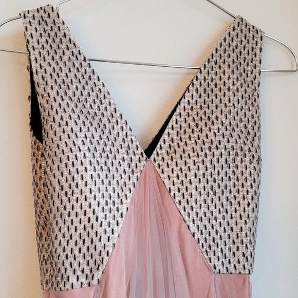 AKHL - Blush Pink Textured Satin Dress - Worn Once - XS - Picture 10 of 10